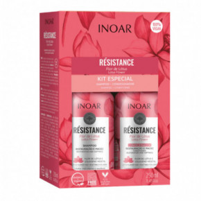 Inoar Resistance Flor de Lotus Duo Kit Plaukus drėkinantis rinkinys 2x250ml