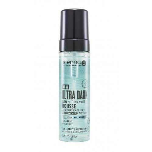 Sienna X Ultra Dark Clear Self Tan Water Skaidrios savaiminio įdegio putos su hialuronu 190ml