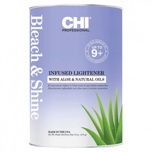 CHI Bleach & Shine Hemp & Aloe Infused Lightener Plaukų šviesinimo milteliai be amoniako 454g