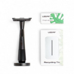 Leaf Shave Twig Single Edge Kit Rinkinys su vienašmeniu skustuvu Chrome