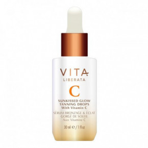 Vita Liberata Sunkissed Glow Tanning Drops Savaiminio įdegio serumas veidui su vitaminu C 30ml