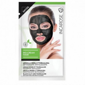 Incarose Bio Cream Mask Detox Atkuriamoji veido kaukė su juoduoju moliu ir turmalinu 15ml