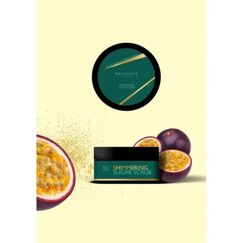 Malachite Cosmetics Shimmering Sugar Scrub Švytėjimo suteikiantis kūno šveitiklis 300g