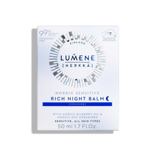 Lumene Nordic Sensitive [Herkkä] Rich Night Balm Naktinis veido balzamas 50ml