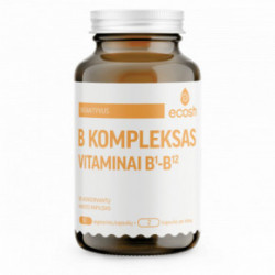 Ecosh B-Complex Maisto papildas Bioaktyvus B vitaminų kompleksas 90 kapsulių