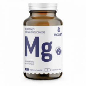 Ecosh Magnesium Maisto papildas Bioaktyvus Magnis su vitaminais C ir B6 90 kapsulių