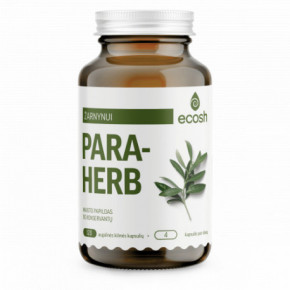 Ecosh Paraherb Against Parasites Uztura bagātionatajs gremošanas sistēmai 120 kapsulas