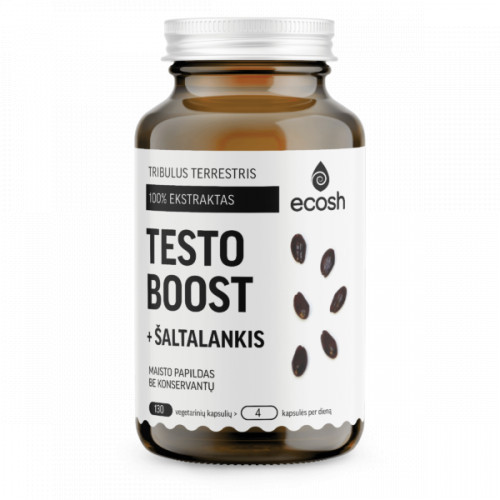 Ecosh Testoboost Maisto papildas vyrų reprodukcinei sistemai 130 kapsulių