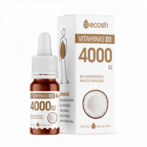 Ecosh Vitamin D3 With Coconut D3-vitamiin kookosõliga 4000IU 10ml