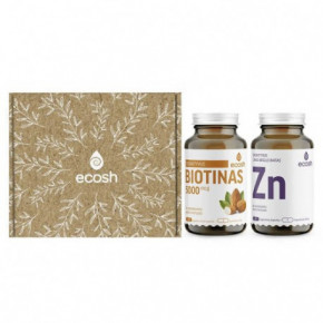 Ecosh Beauty Supplement Kit Maisto papildų rinkinys grožiui Biotinas+Cinkas Rinkinys