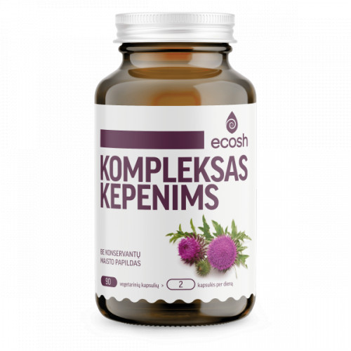 Ecosh Liver Complex Maisto papildas kompleksas kepenims 90 kapsulių