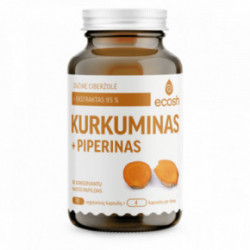 Ecosh Curcumin 95% + Piperine Maisto papildas Kurkuminas su piperino ekstraktu 90 kapsulių