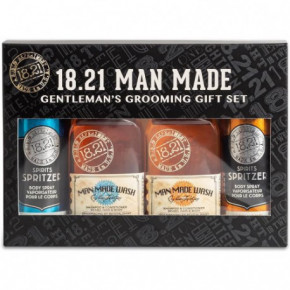 18.21 Man Made Gift Set Absolute Mahogany & Noble Oud Plaukų ir kūno priežiūros rinkinys vyrams Rinkinys