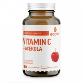 Ecosh Bioactive Vitamin C With Acerola Bioaktīvais C vitamīns 90 kapsulas