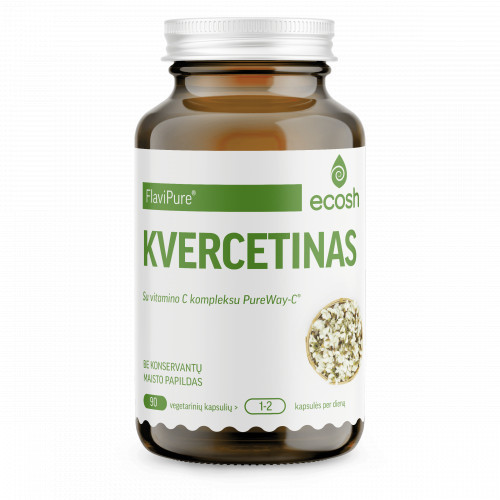 Ecosh Quercetin FlaviPure with Vitamin C Complex Kvercetinas su vitamino C kompleksu 40 kapsulių
