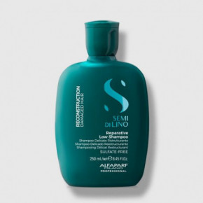 AlfaParf Milano Semi Di Lino Reconstruction Reparative Low Shampoo Taastav särašampoon kahjustatud juustele, 250ml