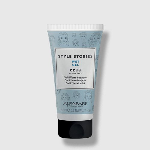 AlfaParf Milano Style Stories Wet Gel Vidutinės fiksacijos plaukų želė 150ml