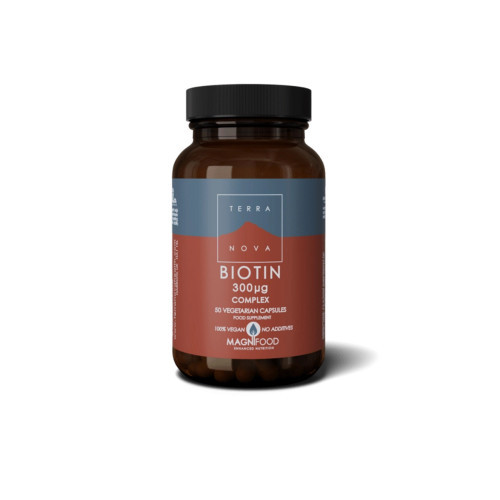 Terranova Biotin 300µg Complex Biotino kapsulės 50 kapsulių