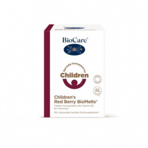 Biocare Children's Red Berry BioMelts Labo baktēriju un D vitamīna pulveris bērniem 28x1g