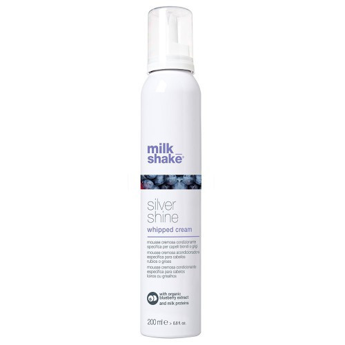 Milk_shake Silver Shine Whipped Cream Plaukų putos šviesiaplaukėms su pigmentu 200ml