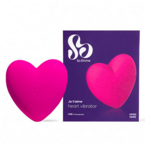 So Divine Je t'aime Heart Vibrator Stimuliatorius Pink