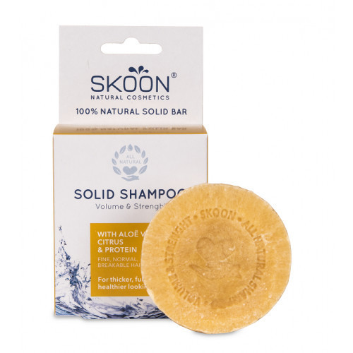 Skoon Solid Shampoo Volume & Strenght Kietasis šampūnas suteikiantis apimties ir energijos 90g