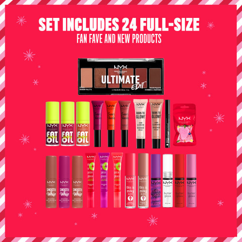 NYX Professional Makeup XMASS 24 Day Countdown Riboto leidimo advento kalendorius
