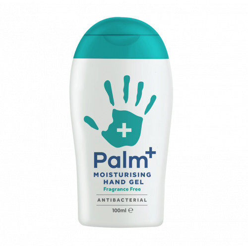 Palm+ Fragrance Free Moisturising Hand Gel Bekvapis dezinfekcinis rankų gelis 100ml