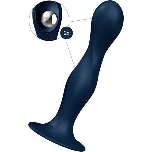 Satisfyer Double Ball-R Analinis ir vaginalinis vibratorius Blue