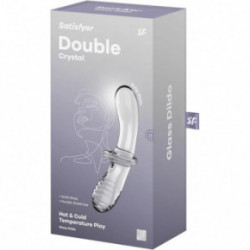 Satisfyer Double Crystal Universalus vibratorius Transparent