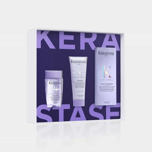 Kérastase Blond Absolu Huile Holidays Gift Set Šviesintų plaukų priežiūros priemonių rinkinys