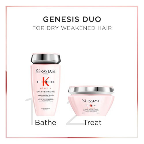 Kérastase Genesis Dual Anti-Fall Haircare Set Plaukus stiprinantis rinkinys 250ml+200ml