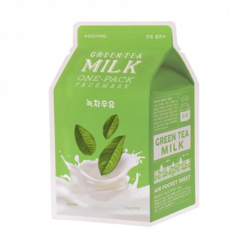 A'pieu Green Tea Milk One-Pack Veido kaukė 1 vnt.