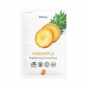 STAY WELL Climate Neutral Brightening & Smoothing Sheet Mask Pineapple Izgaismojoša un izlīdzinoša sejas maska 1gab.