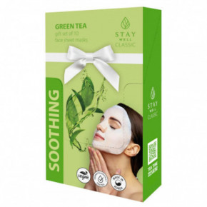 STAY WELL Classic Mask Soothing Green Tea Raminanti veido kaukė 10x22g