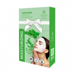STAY WELL Classic Mask Moisturizing Aloe Vera Drėkinanti veido kaukė 10x22g