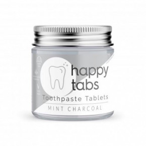 Happy Tabs Toothpaste Tablets Fresh Mint + Charcoal Zobu pastas tabletes ar kokogli 80vnt