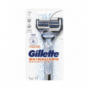 Gillette Skinguard Sevsitive Razor Skustuvo rankena ir viena skustuvo galvutė Rinkinys