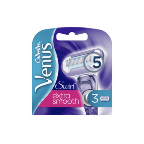 Gillette Venus Extra Smooth Swirl Razor Blades Skustuvo galvutės 3 vnt.