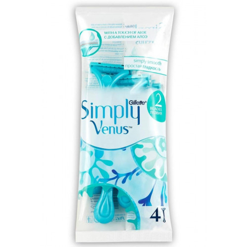 Gillette Venus Simply Smooth Disposal Razors Vienkartiniai skustuvai 4vnt