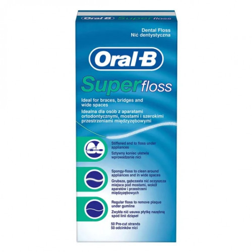 Oral-B Super Floss Dantų siūlas 50vnt