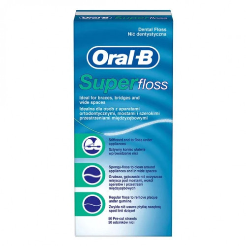 Oral-B Super Floss Dantų siūlas 50 vnt.