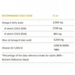 Ecosh OMEGA-3 Žuvų taukai citrinos skonio su Camelina sativa aliejumi 150ml