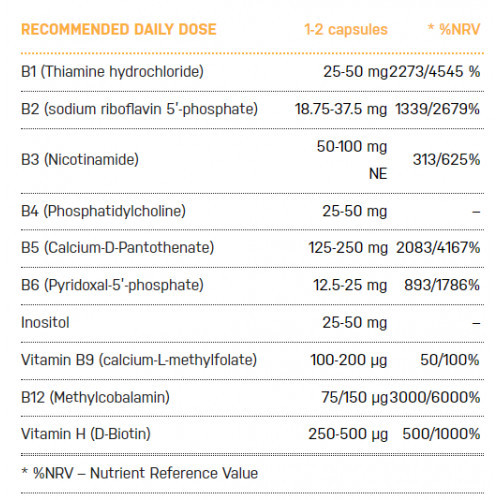 Ecosh B-Complex Maisto Papildas Bioaktyvus B Vitaminų Kompleksas 90 ...