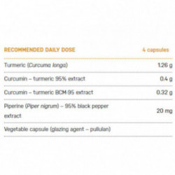 Ecosh Curcumin 95% + Piperine Maisto papildas Kurkuminas su piperino ekstraktu 90 kapsulių