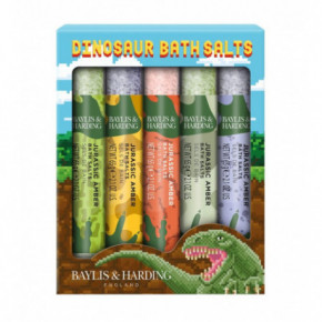 Baylis & Harding Dinosaur 5 Test Tube Bath Salts Gift Set Vannisoolade kinkekomplekt lastele