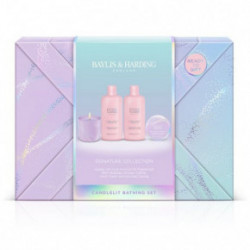 Baylis & Harding Jojoba, Vanilla & Almond Oil Gift Wrapped Candletlit Gift Set Prabangus kūno priežiūros rinkinys