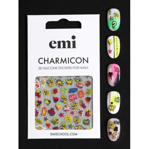 E.Mi Charmicon Silicone Stickers Lipdukai nagams #170 Zipper