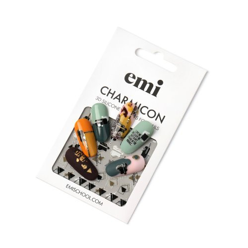 E.Mi Charmicon Silicone Stickers Lipdukai nagams #170 Zipper