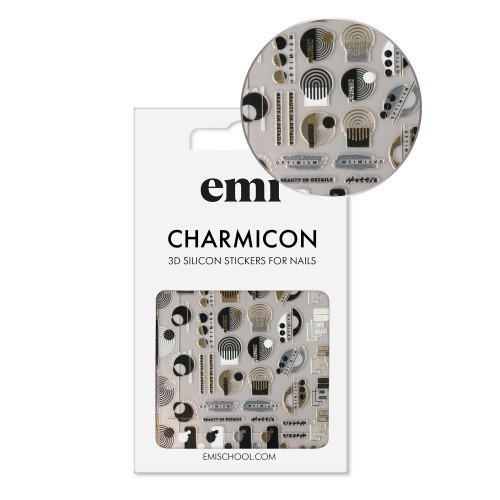 E.Mi Charmicon Silicone Stickers Lipdukai nagams #170 Zipper
